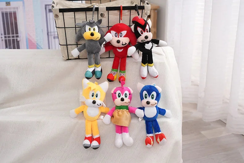 30cm Sonic Plush Toy – Cartoon Hedgehog Amy Rose, Knuckles, and Tails Soft Stuffed Dolls