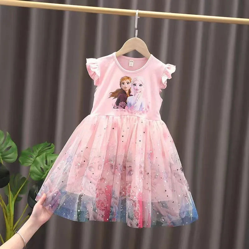 Summer Dresses For Girls -  Frozen Anna Elsa, Perfect for Birthday Parties and Children's Events