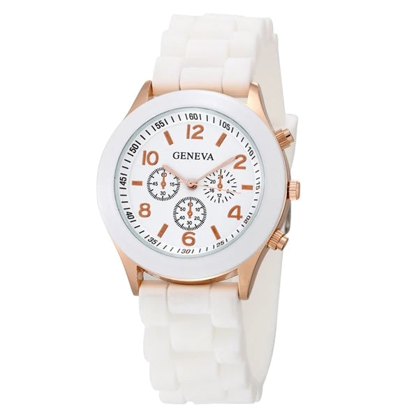 Women’s Fashion Luxury Watch – Silicone Strap Quartz Wrist Watch for Females