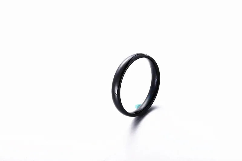 Simple 6mm Titanium Ring – Hypoallergenic High-Polished Wedding Band for Men &amp; Women, Stainless Steel Couple’s Jewelry Gift