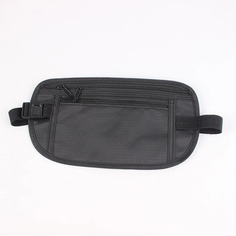 Invisible Travel Waist Pack - Hidden Money Belt &amp; Passport Pouch for Security