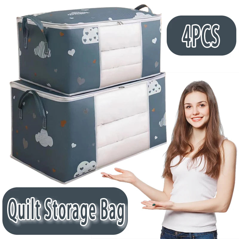 Moisture-Proof Cloth Storage Bag: Durable and Protective Organizer for Clothes and Linens