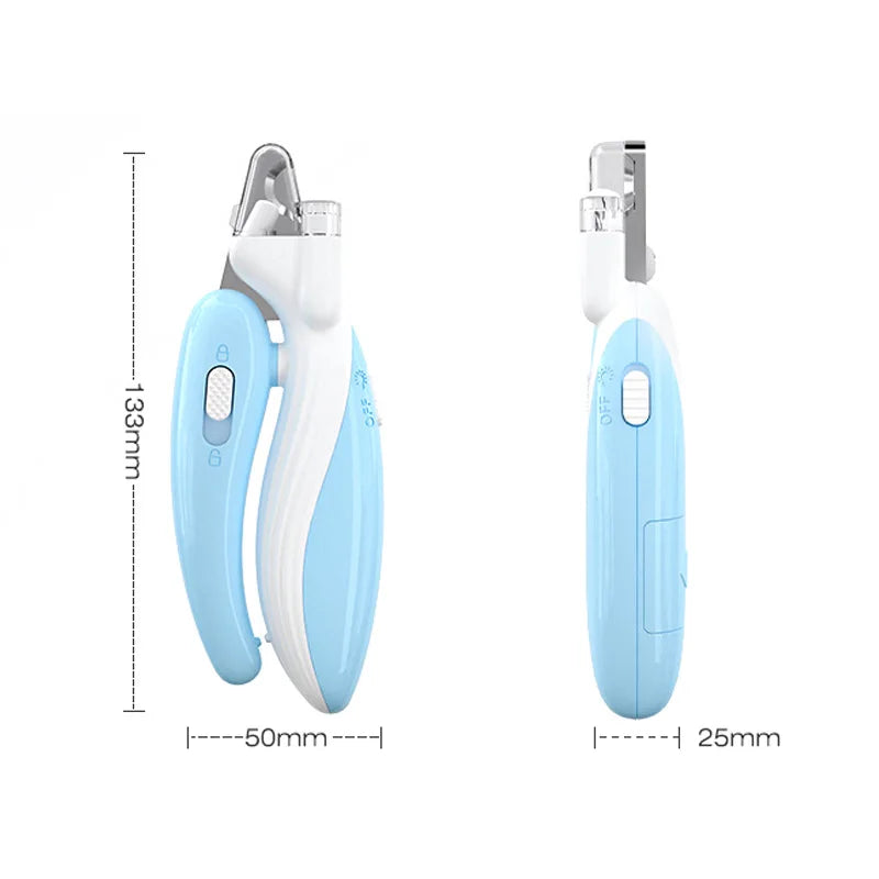 Professional Pet Nail Clippers with LED Light: Grooming Scissors for Dogs and Cats