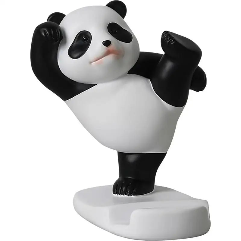 Panda Figurines: Universal Mobile Phone Stand Holder and Desk Decor