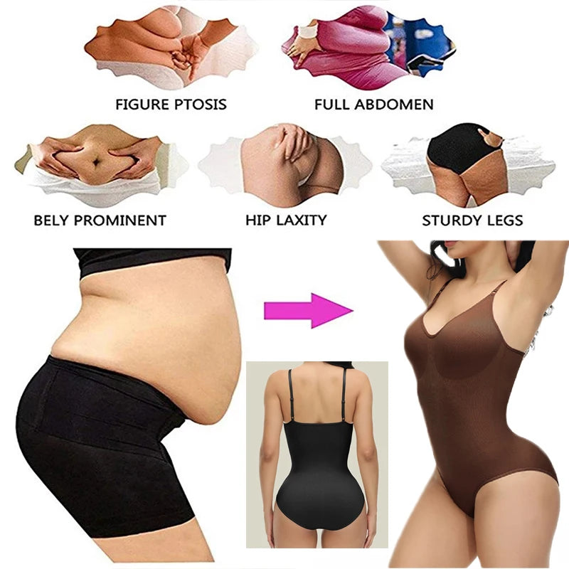 Spaghetti Strap Slimming Body Shaper: Seamless and Comfortable Fit