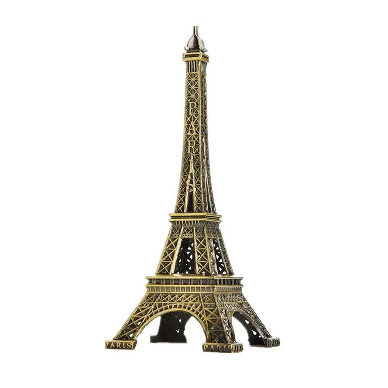 1Pcs Paris Eiffel Tower Ornament: Retro Bronze Iron Model for Home Decoration