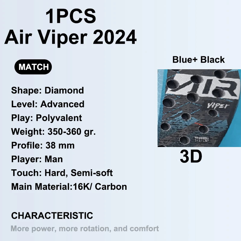 Professional-Grade Padel Tennis Racket | Lightweight Carbon Fiber Frame with Soft EVA Face