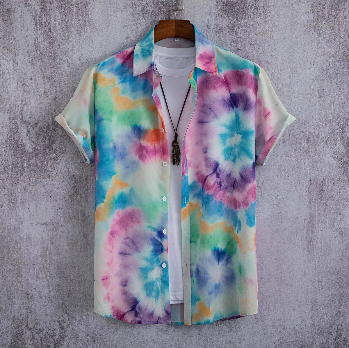 Men's Hawaiian Floral Print Shirt, Casual Short Sleeve Button-Up, Lightweight Beach Holiday Summer Wear