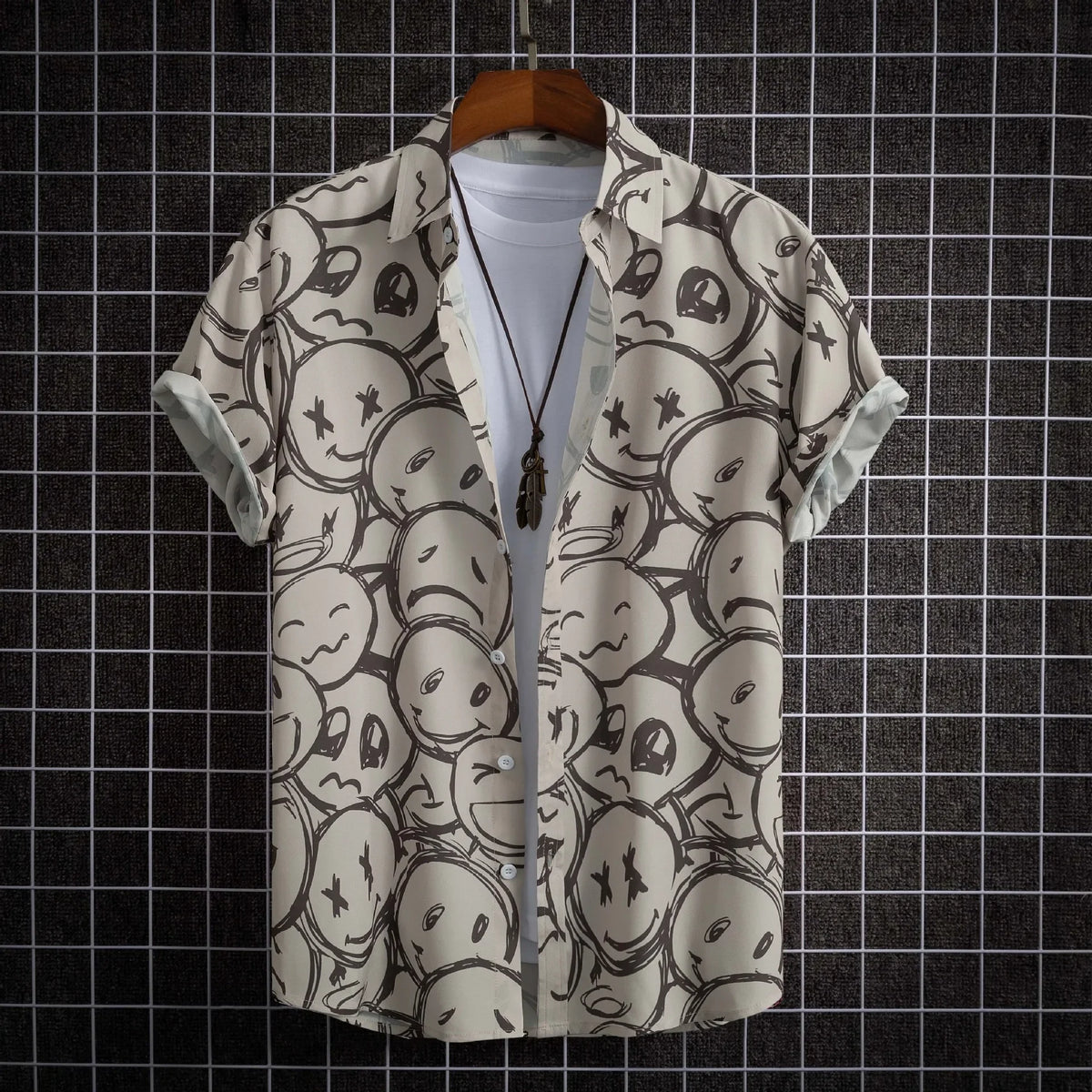 Men's Hawaiian Floral Print Shirt, Casual Short Sleeve Button-Up, Lightweight Beach Holiday Summer Wear