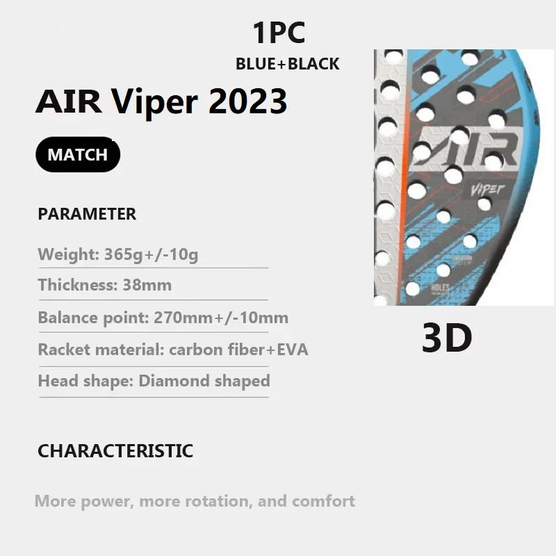 Professional-Grade Padel Tennis Racket | Lightweight Carbon Fiber Frame with Soft EVA Face