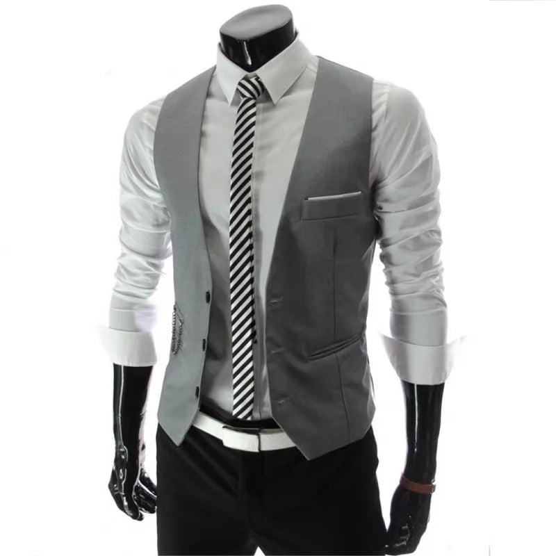 Men&#39;s Casual Sleeveless Formal Business Jacket