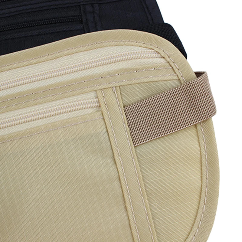 Invisible Travel Waist Pack - Hidden Money Belt &amp; Passport Pouch for Security