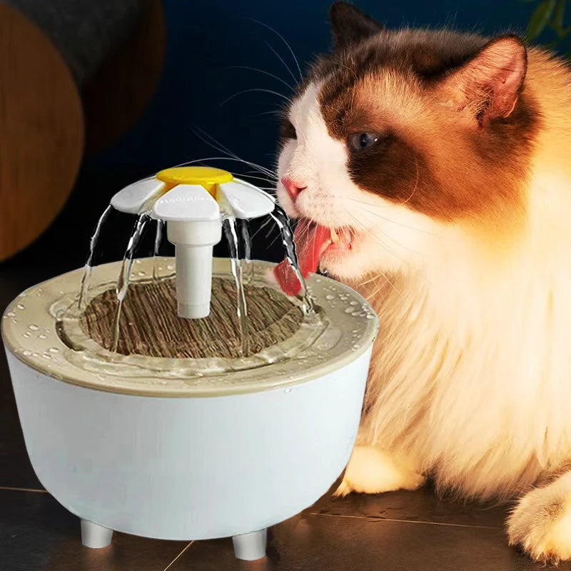 Automatic Pet Water Fountain: USB Electric Filtered Drinker Bowl for Cats, 1200mL