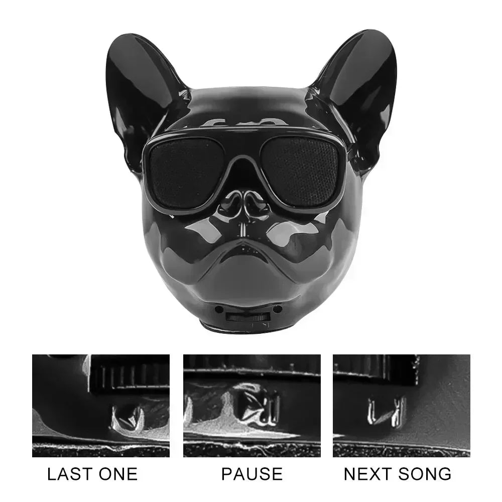 Creative French Bulldog Design Wireless Bluetooth Speaker for Enhanced Bass Sound