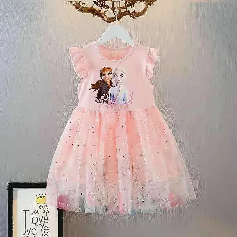 Summer Dresses For Girls -  Frozen Anna Elsa, Perfect for Birthday Parties and Children's Events