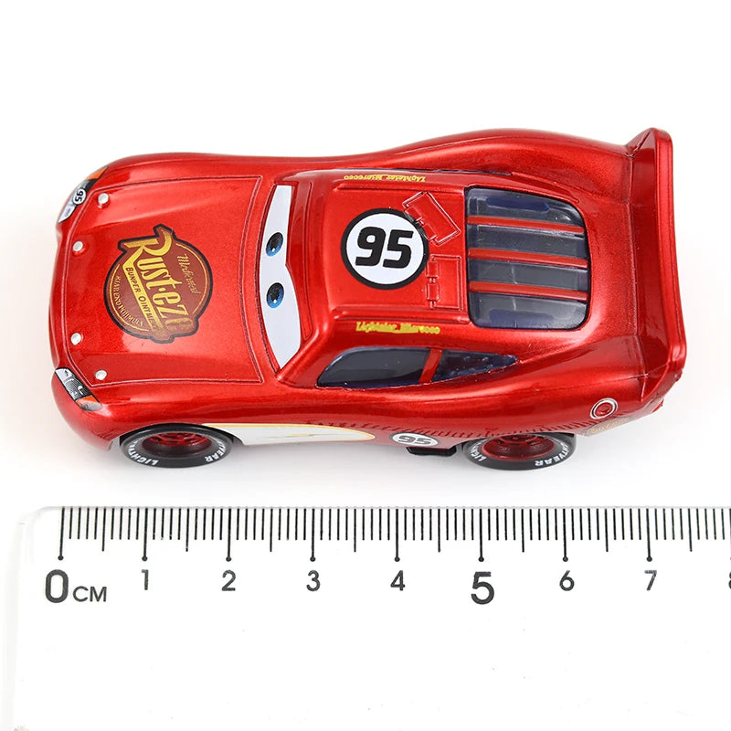 Disney Pixar Cars 2 Lightning McQueen Mini Racing Car – Original 1:3 Dinoco Racers Collection, Diecast Metal Model for Kids&#39; Gifts