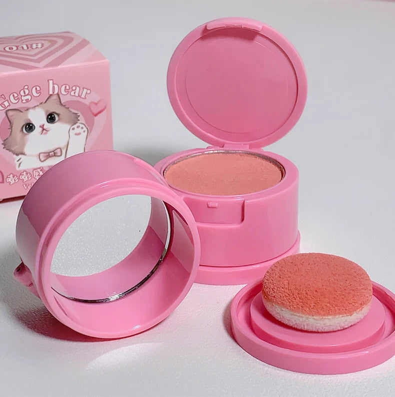 Gege Bear Bang Bang Soft Fog Powder Blusher - Matte Finish for Natural Lift &amp; Tender Makeup