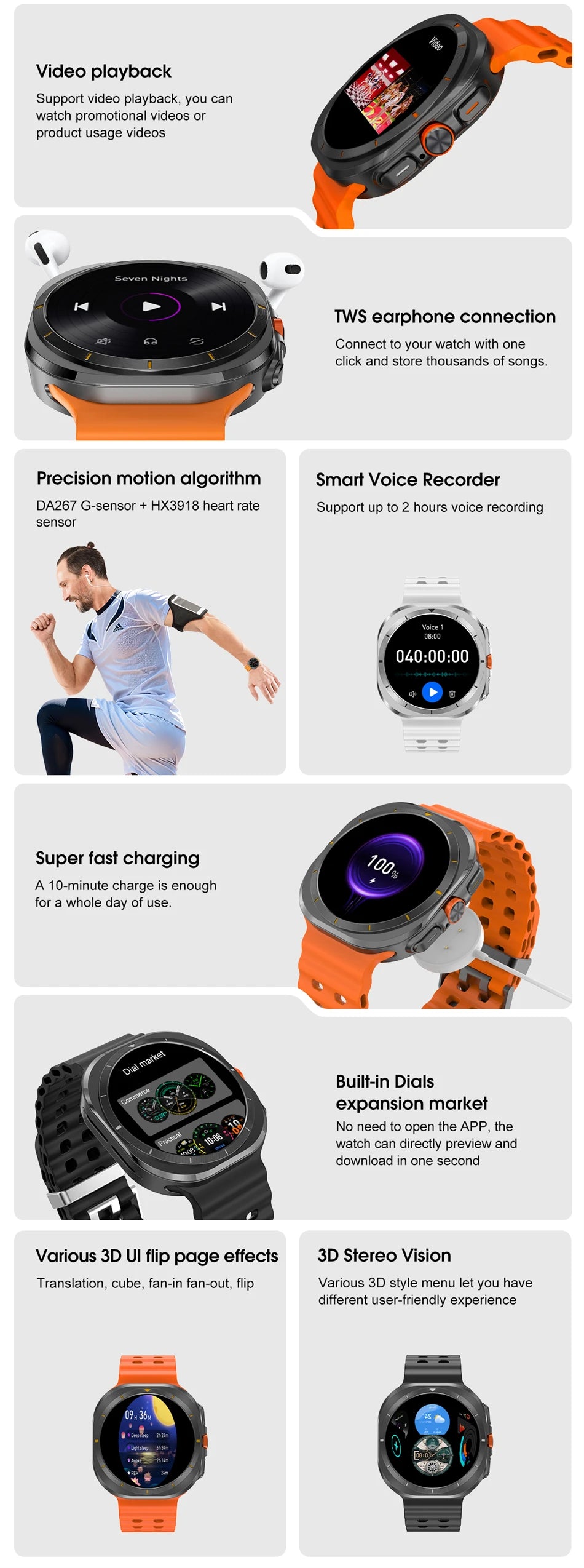 Smart Watch 7 Ultra - AMOLED Fitness & Health Tracker