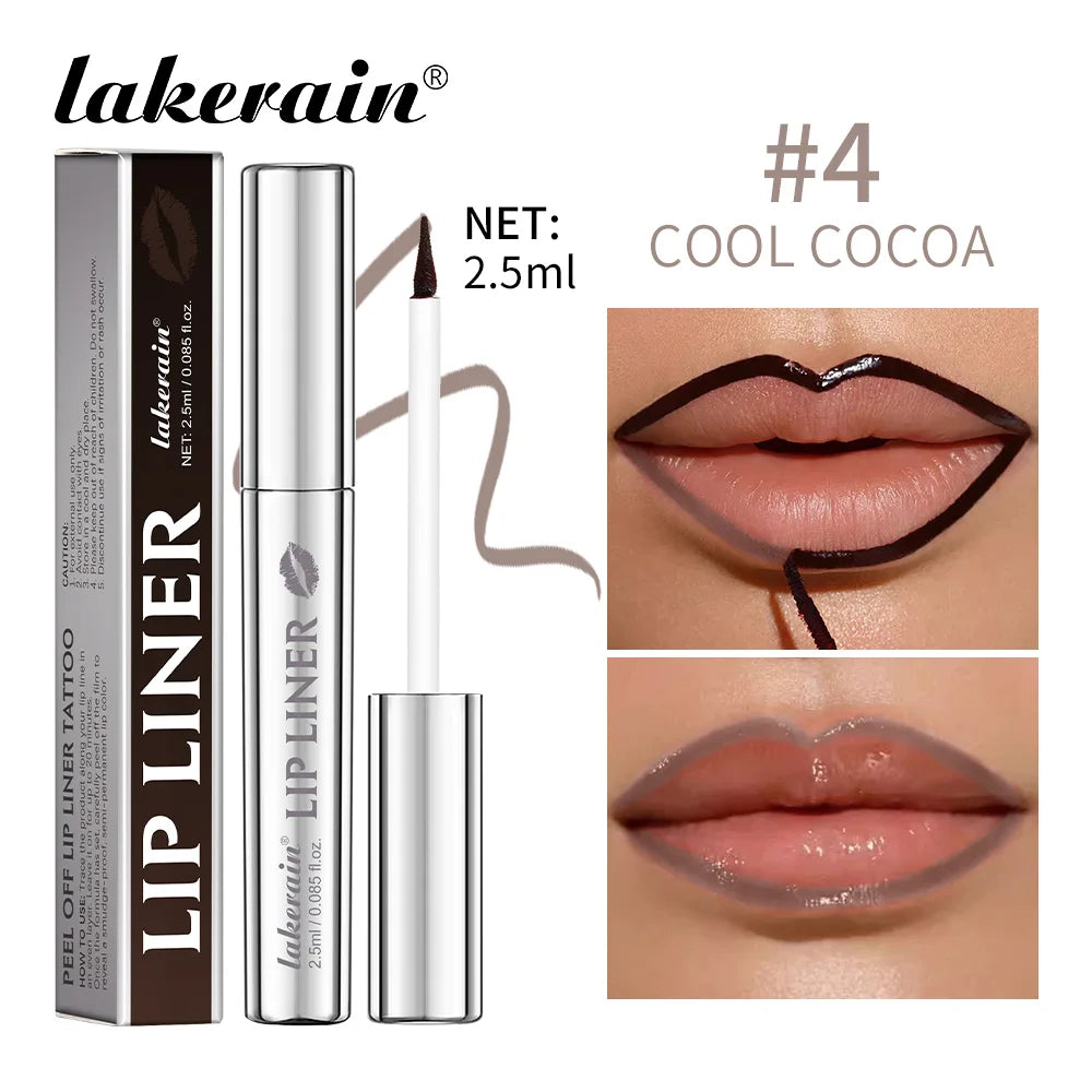 Magic Lip Liner Tattoo Set - Highly Pigmented Matte Peel-Off, Waterproof &amp; Transfer-Proof Lip Stain
