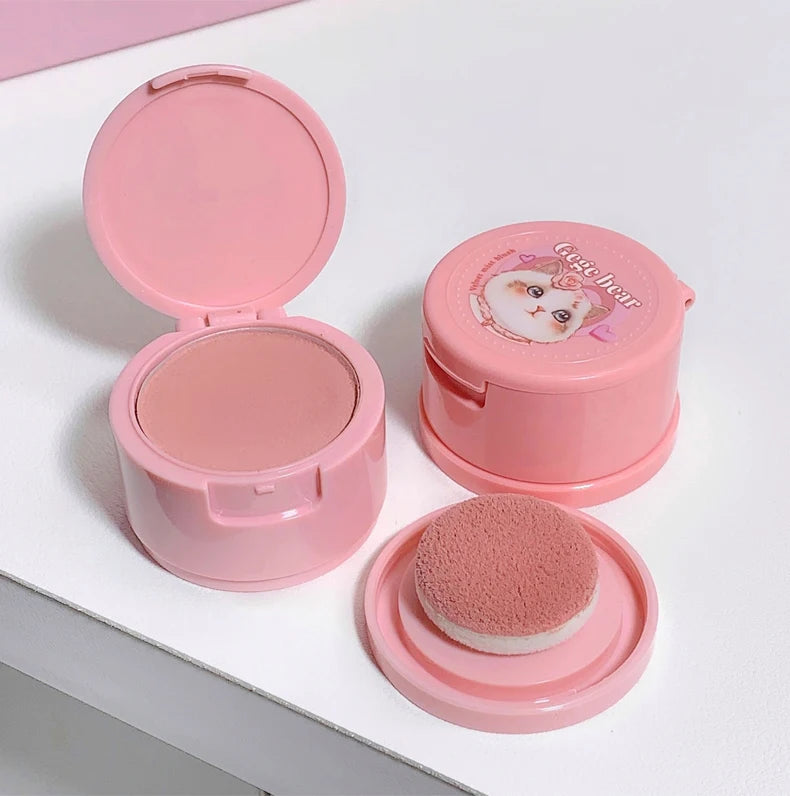 Gege Bear Bang Bang Soft Fog Powder Blusher - Matte Finish for Natural Lift &amp; Tender Makeup