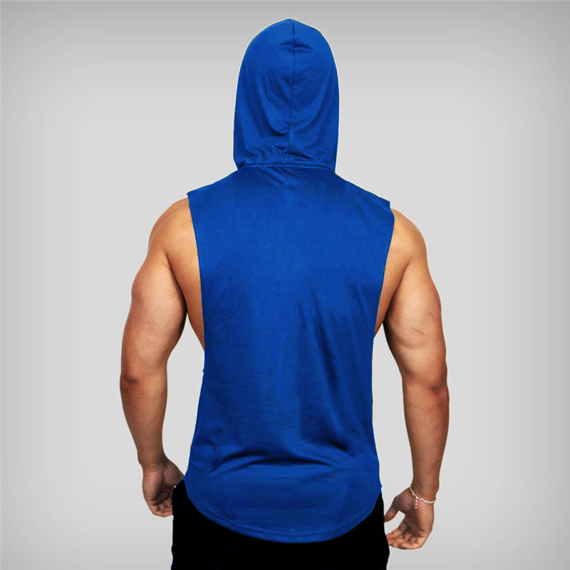 Fitness Guys Mens Hooded Tank Top Bodybuilding Stringer Hoodies Singlets Summer Gym Clothing Cotton Sports Sleeveless T Shirt