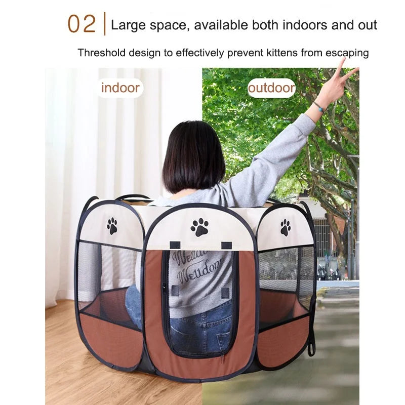 Portable Foldable Cat Tent: Easy-Setup Outdoor Travel House for Cats and Small Dogs