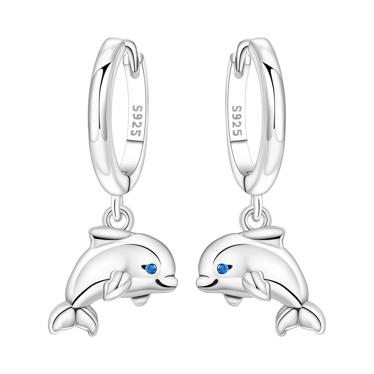 Original 925 Sterling Silver Pink Paw Print Earrings with Zircon, Heart Flower and Leaf Design, Elegant Women's Party Jewelry Gift