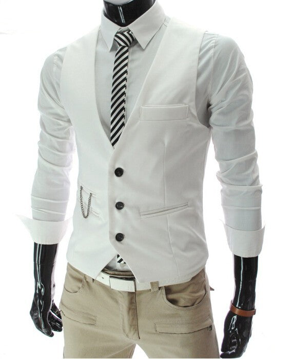 Men&#39;s Casual Sleeveless Formal Business Jacket