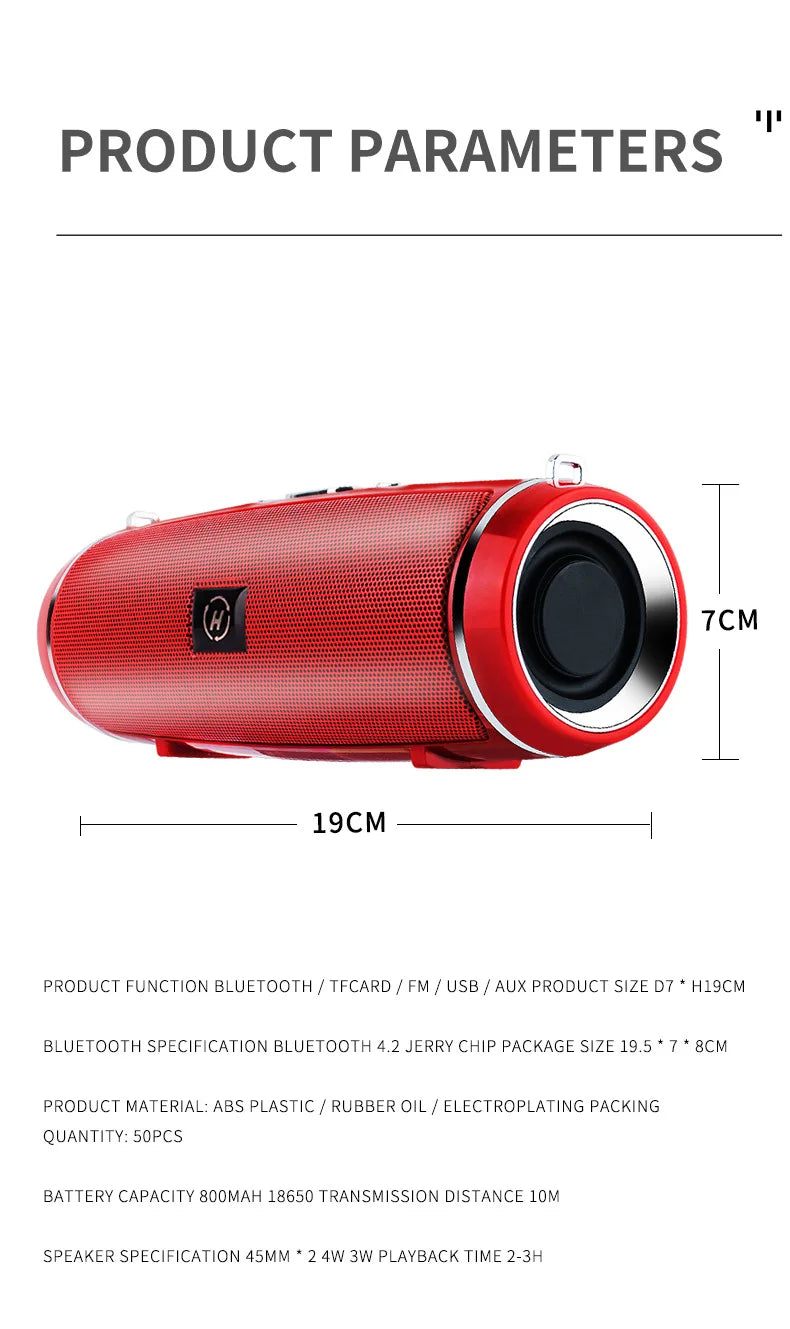 2023 Wireless Bluetooth Speaker - Portable Outdoor Waterproof Subwoofer with Stereo Sound