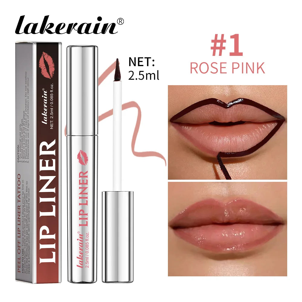Magic Lip Liner Tattoo Set - Highly Pigmented Matte Peel-Off, Waterproof &amp; Transfer-Proof Lip Stain