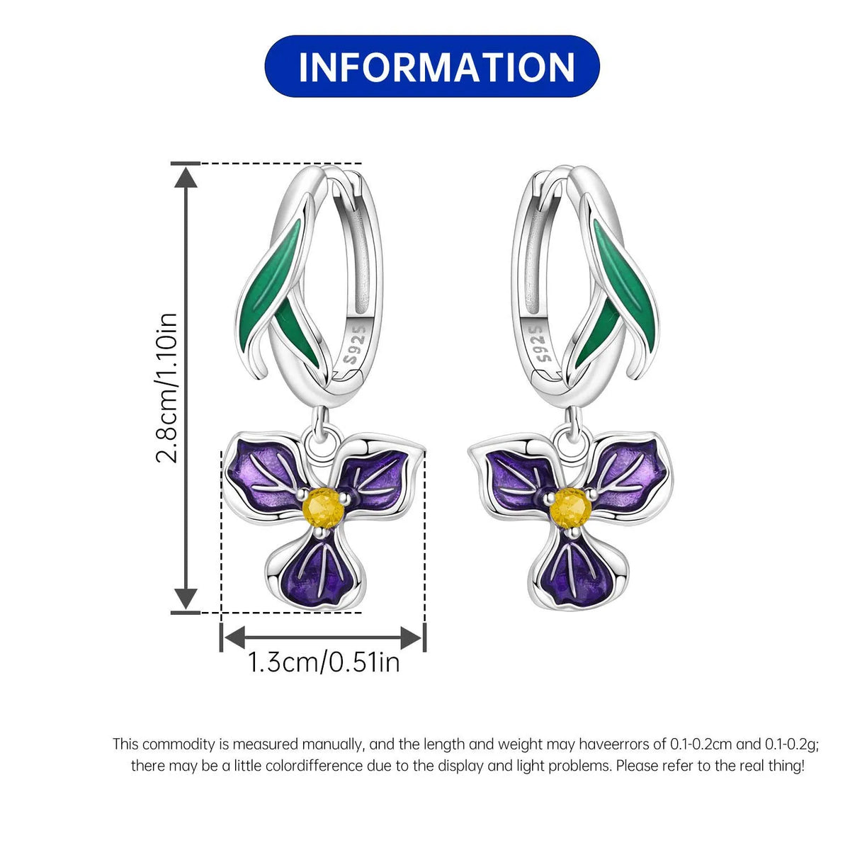 Original 925 Sterling Silver Pink Paw Print Earrings with Zircon, Heart Flower and Leaf Design, Elegant Women's Party Jewelry Gift