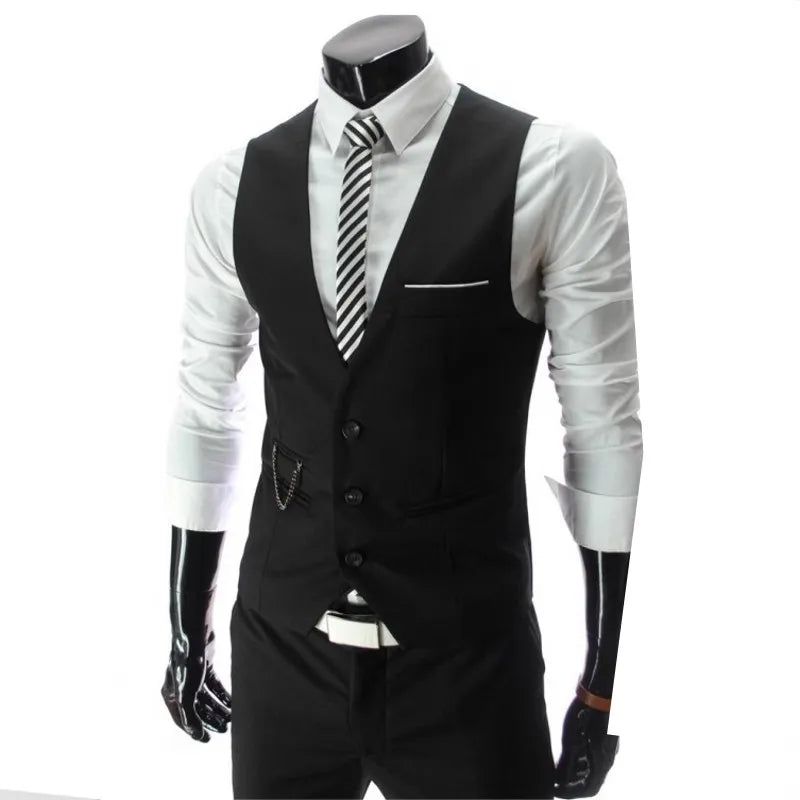 Men&#39;s Casual Sleeveless Formal Business Jacket