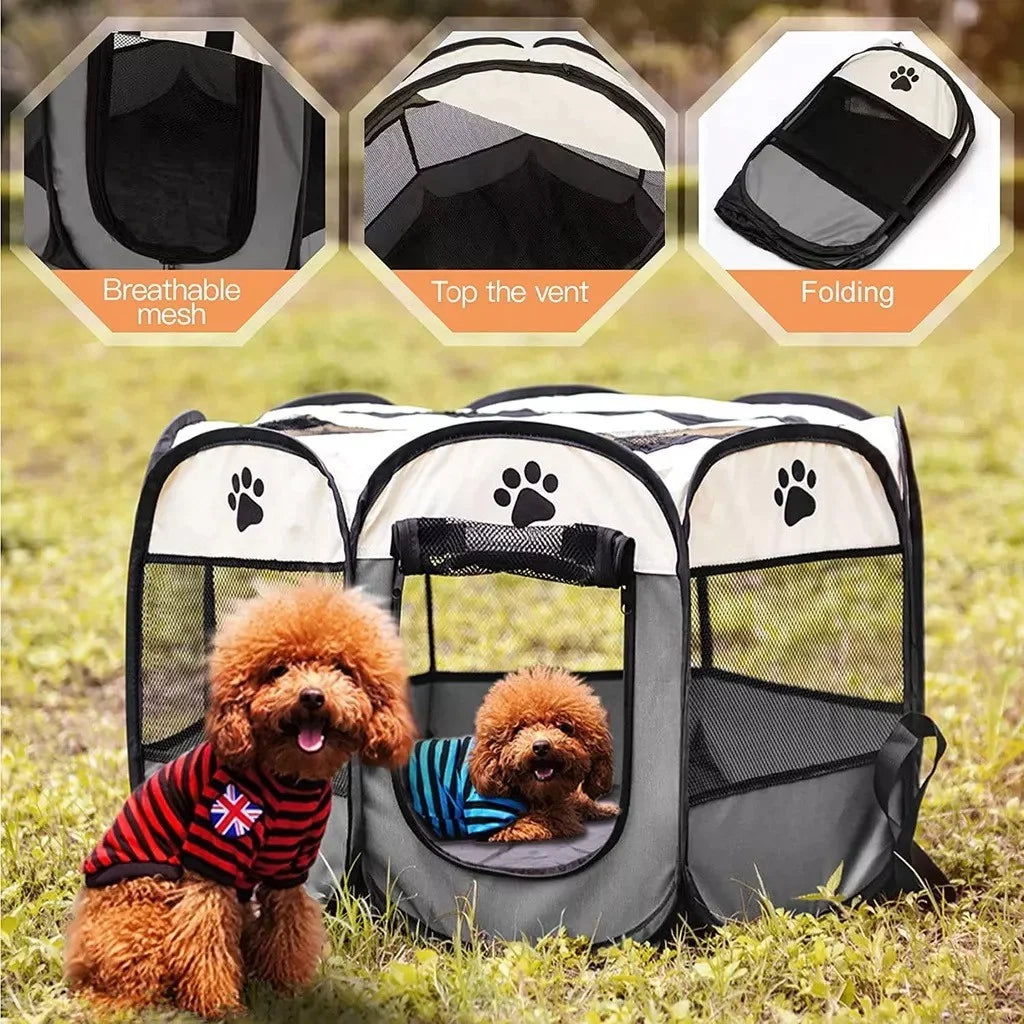 Portable Foldable Cat Tent: Easy-Setup Outdoor Travel House for Cats and Small Dogs