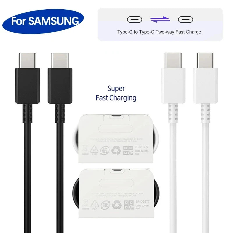 PD Cable for Samsung S22/S21/S20/S23/S24 Ultra – 45W Super Fast Charging, Note 20 Ultra, USB C Type-C Cable