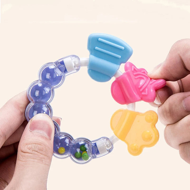 Educational Sensory Teether Rattle Toys for Infants Aged 0-12 Months