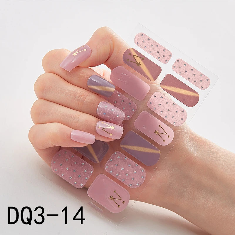 Patterned Nail Stickers - High-Quality Wholesale Nail Strips for Women