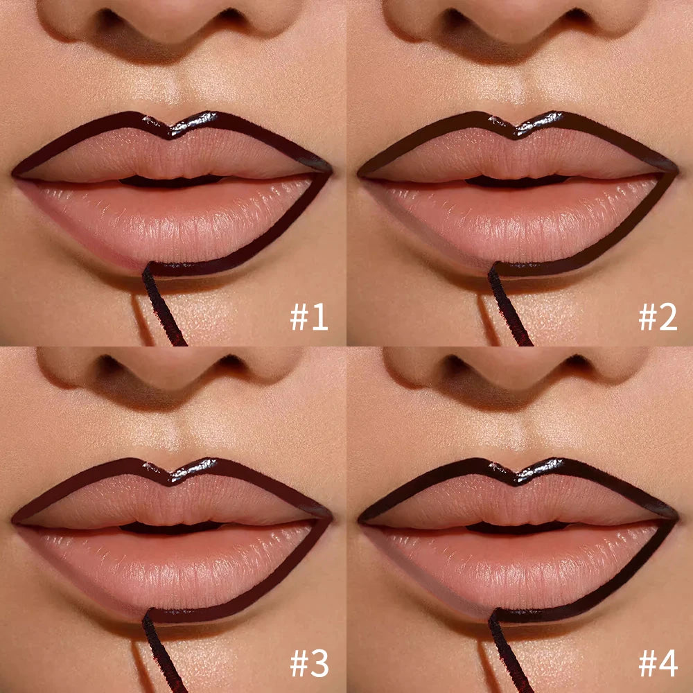 Magic Lip Liner Tattoo Set - Highly Pigmented Matte Peel-Off, Waterproof &amp; Transfer-Proof Lip Stain
