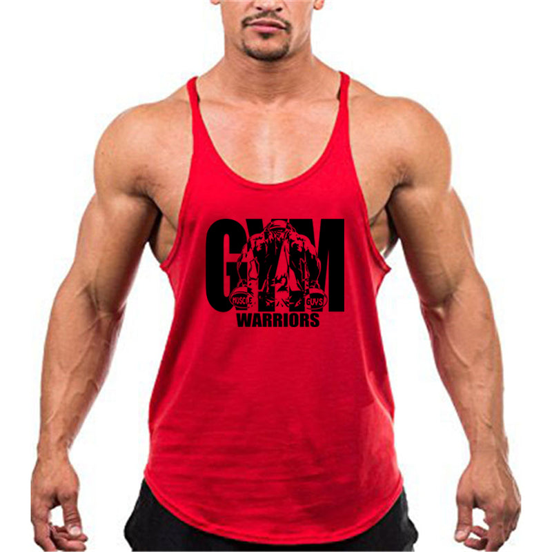 Men&#39;s Fitness Tank Tops – Cotton, Breathable Gym Vests for Bodybuilding, Summer Sleeveless Y-Back Sportswear.