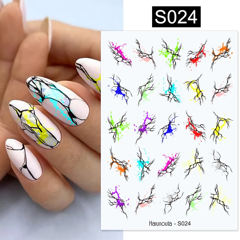 Succulent Plants 3D Nail Sticker - Spring Floral DIY Decoration