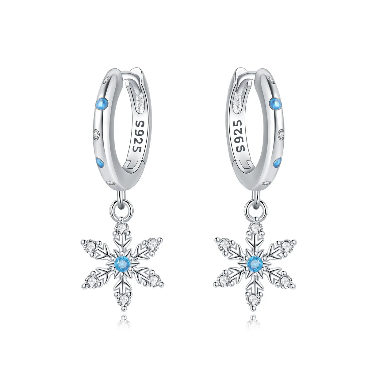 Original 925 Sterling Silver Pink Paw Print Earrings with Zircon, Heart Flower and Leaf Design, Elegant Women's Party Jewelry Gift