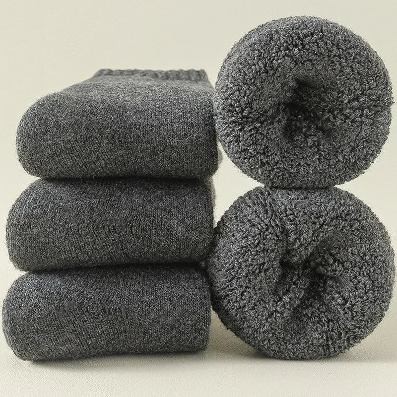 Unisex Wool Socks Thermal Cashmere - Fleece Terry Loop Socks