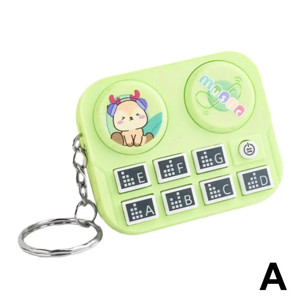 Mini DJ Music Disc Keychain Toy, Musical Sound Button Pendant, Fun Educational Gift for Kids