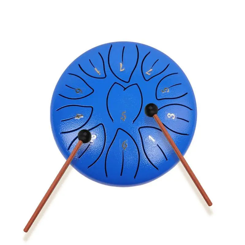 6-Inch Hand Drums - 11 Notes Steel Tongue Drum for Meditation