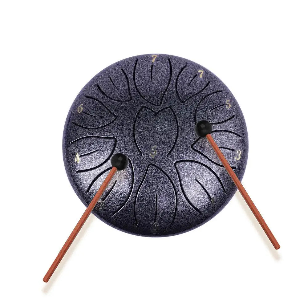 6-Inch Hand Drums - 11 Notes Steel Tongue Drum for Meditation