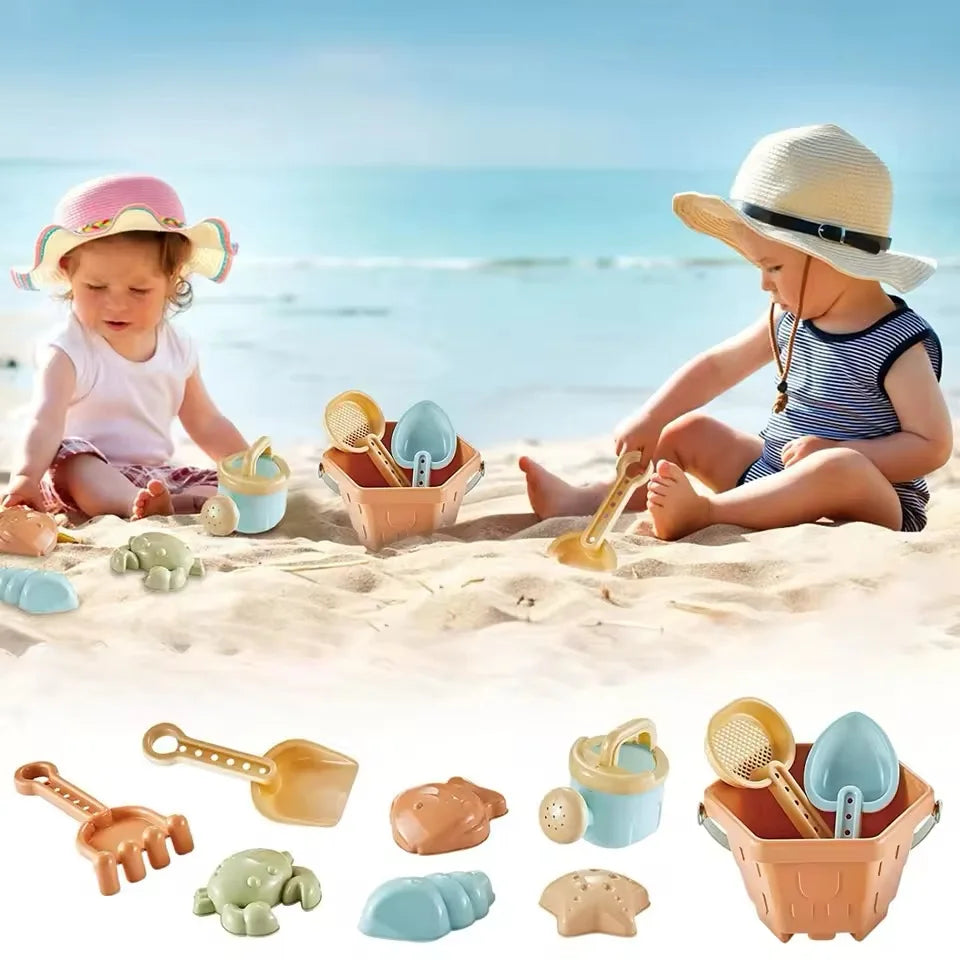 Kids Beach Sand &amp; Water Play Set – Colorful Buckets, Shovels, and Toys for Digging and Outdoor Fun