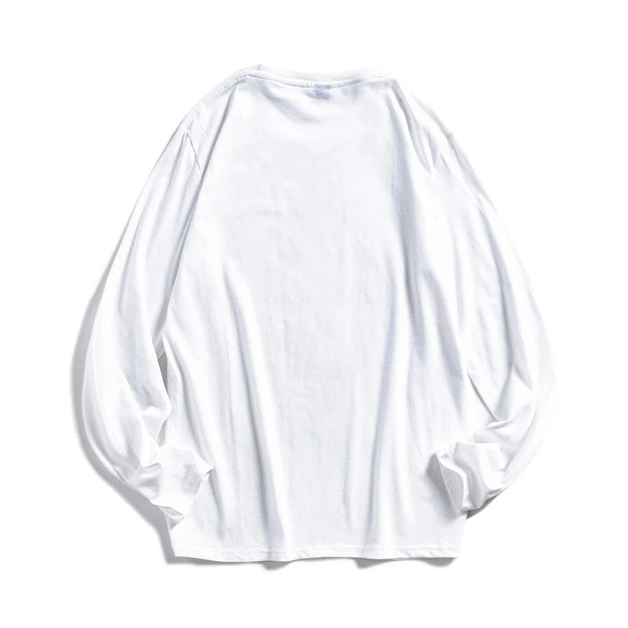 Women&#39;s O-Neck Long Sleeve T-Shirts: Soft Cotton Casual Tees in White &amp; Black