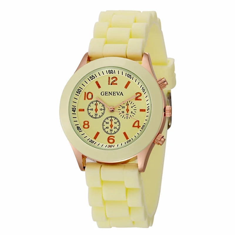 Women’s Fashion Luxury Watch – Silicone Strap Quartz Wrist Watch for Females