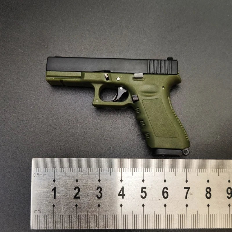 1:3 Scale Glock G17 Mini Pistol Model: Metal DIY Toy Keychain Pendant