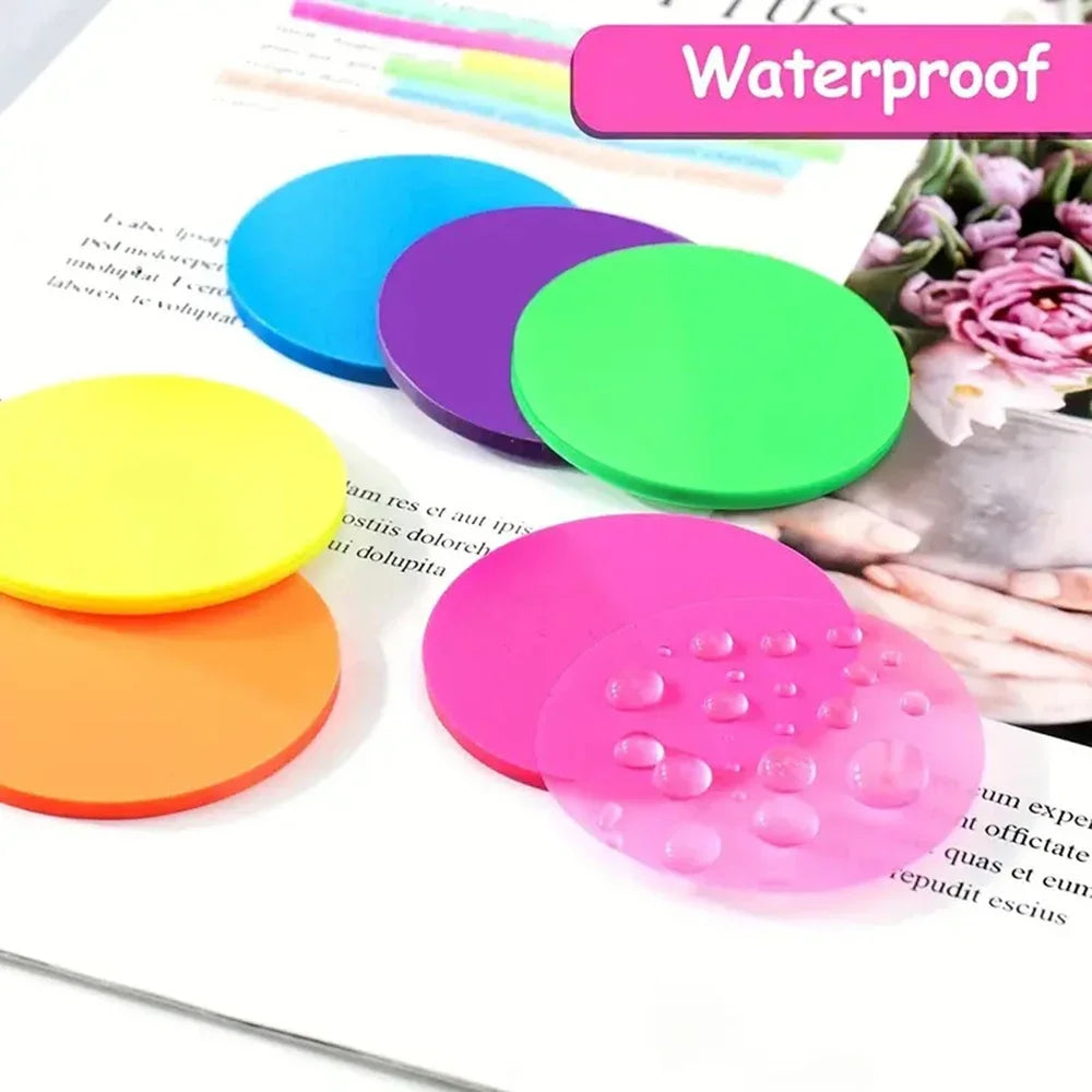 160 Sheets Waterproof Transparent Sticky Notes - Colorful Index Tabs for Stationery