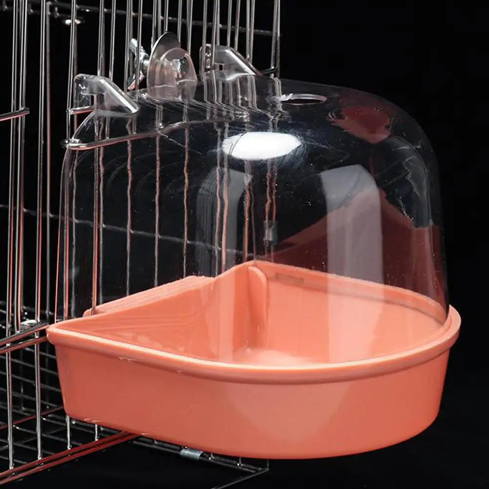 Hanging Bird Bath Box – Shower Accessory for Caged Parakeets &amp; Parrots